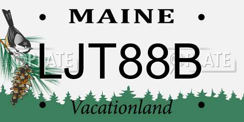 LJT88B Maine License Plate