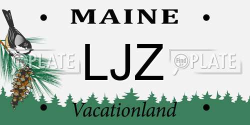 LJZ Maine License Plate