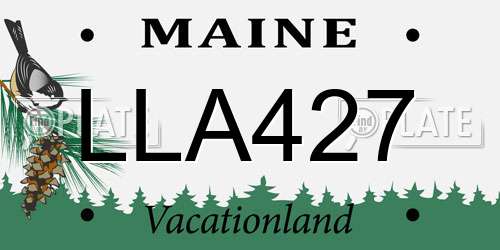 LLA427 Maine License Plate