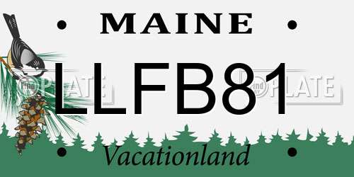 LLFB81 Maine License Plate