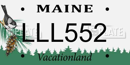LLL552 Maine License Plate