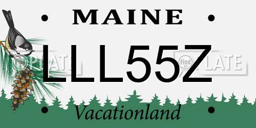 LLL55Z Maine License Plate