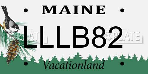LLLB82 Maine License Plate