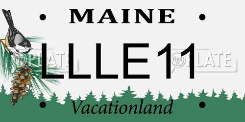 LLLE11 Maine License Plate