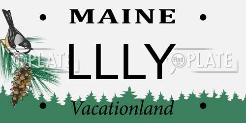 LLLY Maine License Plate