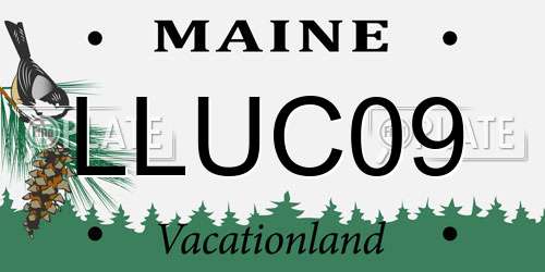 LLUC09 Maine License Plate