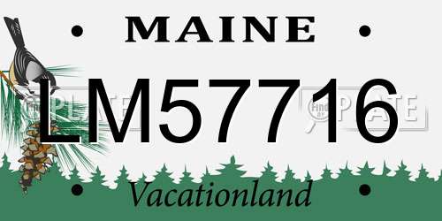 LM57716 Maine License Plate