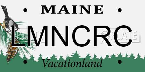 LMNCRC Maine License Plate