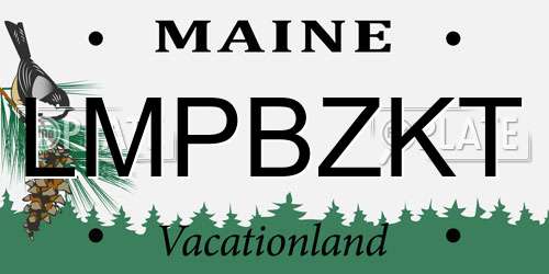 LMPBZKT Maine License Plate