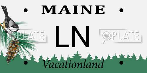 LN Maine License Plate
