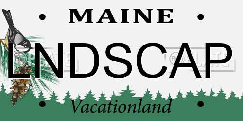 LNDSCAP Maine License Plate
