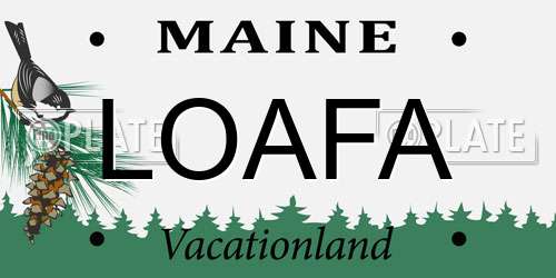 LOAFA Maine License Plate