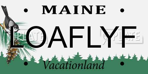 LOAFLYF Maine License Plate