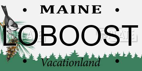 LOBOOST Maine License Plate