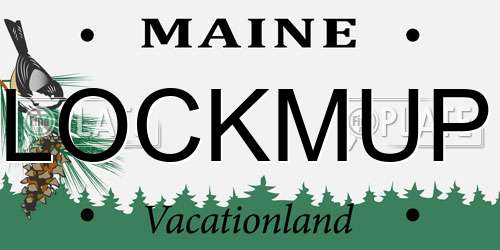 LOCKMUP Maine License Plate