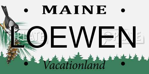 LOEWEN Maine License Plate