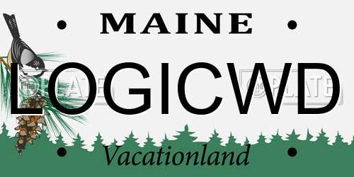 LOGICWD Maine License Plate