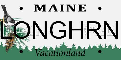 LONGHRN Maine License Plate