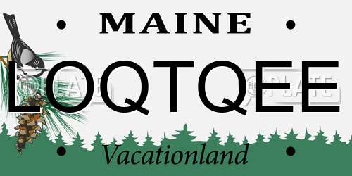 LOQTQEE Maine License Plate
