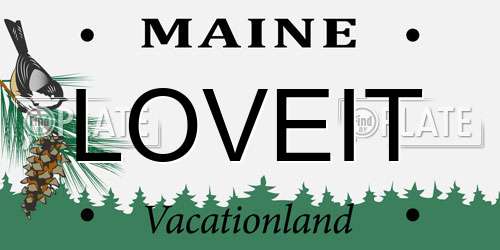 LOVEIT Maine License Plate