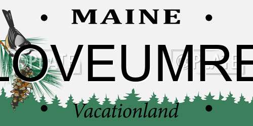 LOVEUMRE Maine License Plate