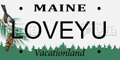 LOVEYU Maine License Plate