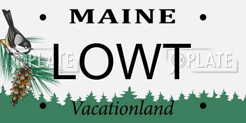 LOWT Maine License Plate