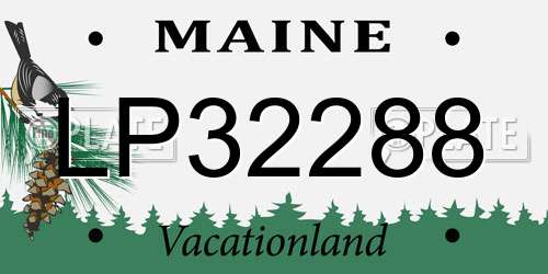 LP32288 Maine License Plate