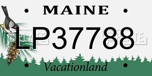 LP37788 Maine License Plate