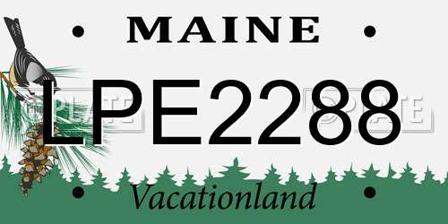 LPE2288 Maine License Plate