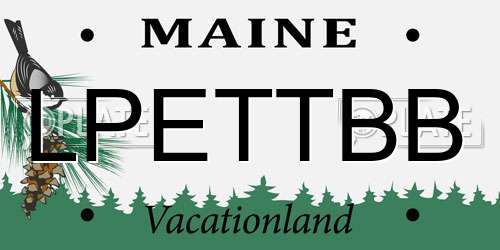 LPETTBB Maine License Plate