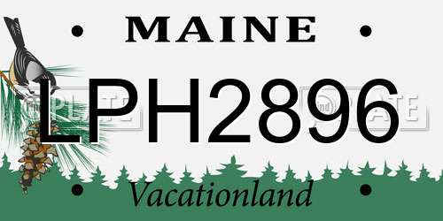LPH2896 Maine License Plate