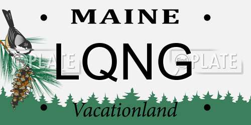 LQNG Maine License Plate