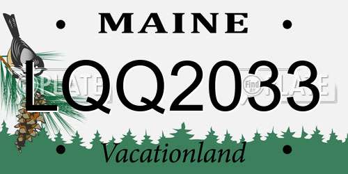 LQQ2033 Maine License Plate