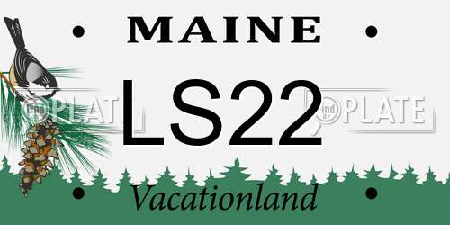 LS22 Maine License Plate