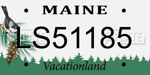 LS51185 Maine License Plate