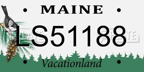 LS51188 Maine License Plate