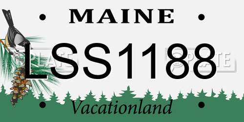 LSS1188 Maine License Plate
