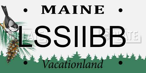 LSSIIBB Maine License Plate