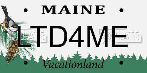 LTD4ME Maine License Plate