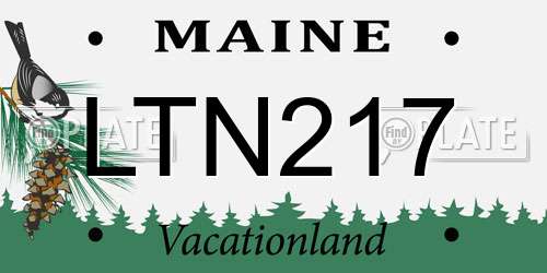 LTN217 Maine License Plate