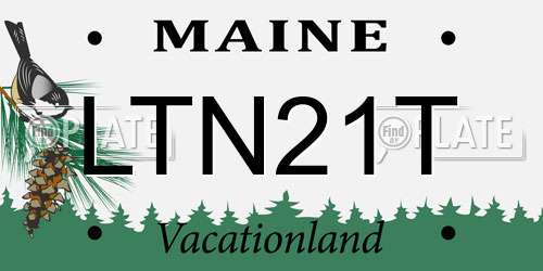 LTN21T Maine License Plate