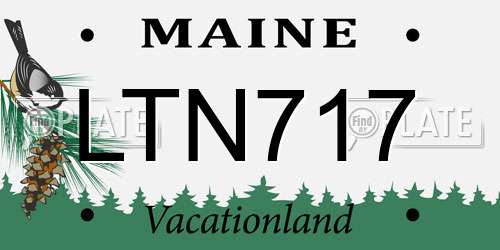 LTN717 Maine License Plate