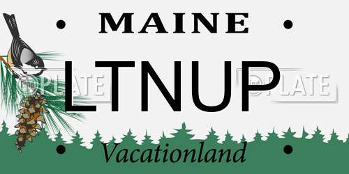 LTNUP Maine License Plate