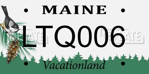 LTQ006 Maine License Plate