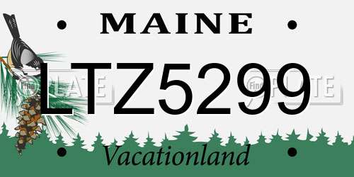 LTZ5299 Maine License Plate