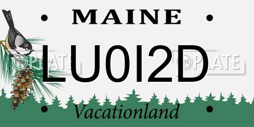 LU0I2D Maine License Plate