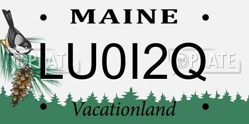 LU0I2Q Maine License Plate