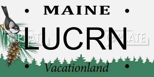 LUCRN Maine License Plate