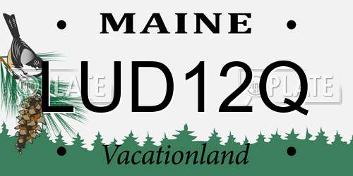 LUD12Q Maine License Plate